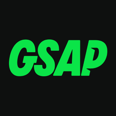 GSAP logo with animated effects