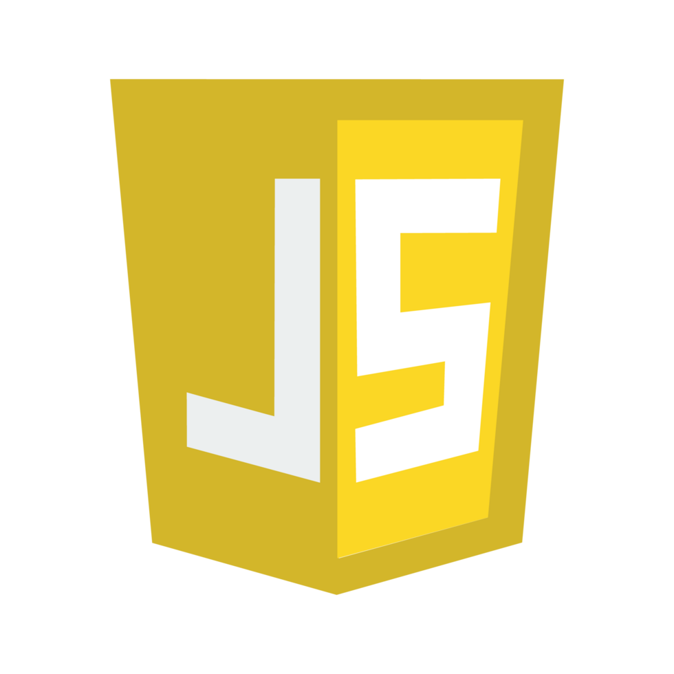 JavaScript logo and code snippet